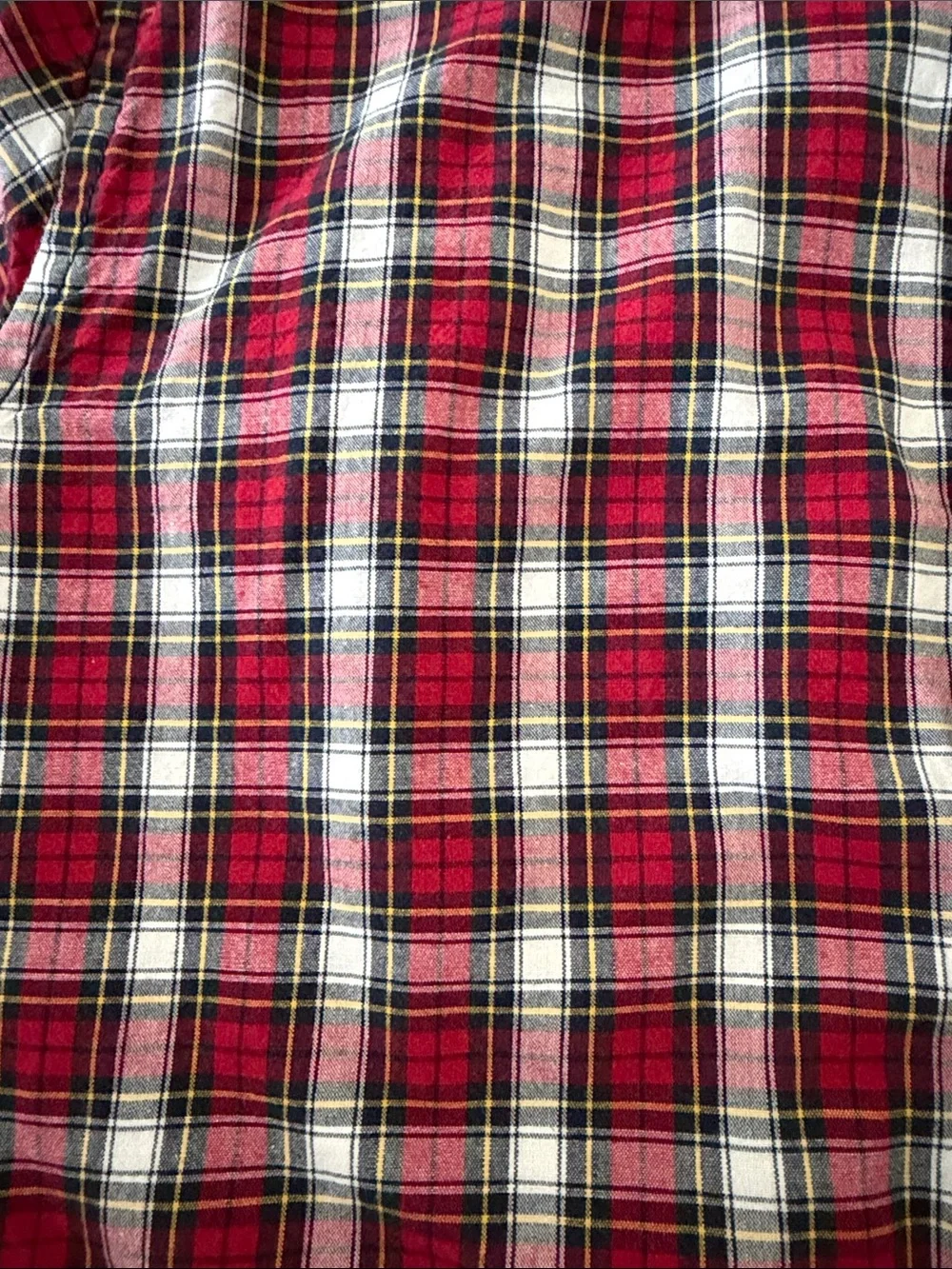 The Children's Place Boys Red and White Plaid Button-Down Shirt Size L (10/12)